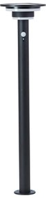 Brilliant - LED Solárna lampa so senzorom GARVINA LED/3W/3,7V 85 cm IP44 čierna