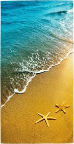 Rýchloschnúca plážová osuška SUNNY BEACH farebná 70 x 140 cm, 100% mikrovlákno