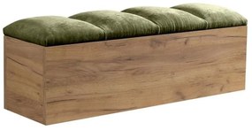 Lavica v zelenej a prírodnej farbe Kumo - Bobochic Paris