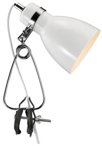 Nordlux Nordlux - Stolná lampa s klipom CYCLONE 1xE14/15W/230V biela NX0157