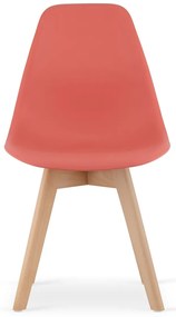 Korálová stolička KITO s bukovými nohami
