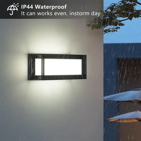 Brilagi - LED Vonkajšie nástenné svietidlo s pohybovým senzorom PARKER LED/12W/230V čierne IP44