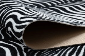 Protišmykový behúň DIGITAL zebra, biely / čierny
