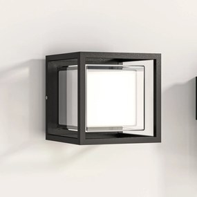 Vonkajšie nástenné LED svetlo Cubic, hliník, kocka