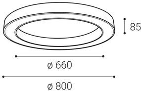 LED2 - LED Stmievateľné stropné svietidlo SATURN LED/60W/230V 3000K/4000K biela