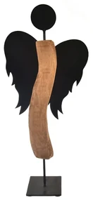 InDecor Anjel z mangového dreva Black, 30 x 13 x 65 cm