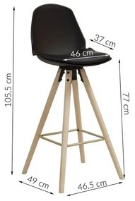 Barová stolička Oslo čierna