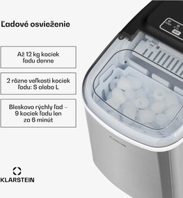 Klarstein Caldwell, výrobník ľadu, 12 kg/24 h, nádrž 1,3 l