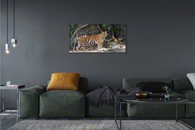 Obraz na plátne tiger džungle 125x50 cm
