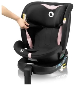 Lionelo - Otočná autosedačka so základňou NAVY i-Size 40-150 cm čierna/ružová