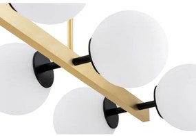 Argon 2549 - Luster na tyči FREEMONT 6xE27/15W/230V zlatá/biela/čierna