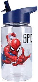 Plastová fľaša na pitie Spiderman so slamkou a uškom - 450 ml