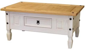 IDEA nábytok Konferenčný stolík CORONA biely vosk 163910B