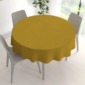 Biante Veľký dekoračný okrúhly obrus BKU-102 Okrový Ø 230 cm