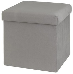 Svetlosivý zamatový taburet Estela – Casa Selección