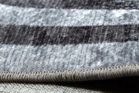 Koberec MIRO 51231.806 línie, sivý / čierny kruh