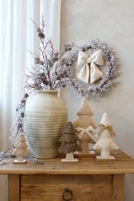 Sada 2ks vianočný stromček z plsti - 12 * 20 / 8 * 14 cm