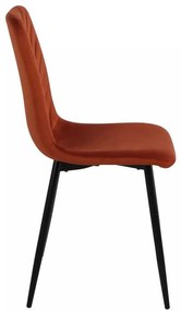 Jedálenská stolička Freville Velvet, oranžová