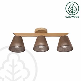 Brilagi - LED  Prisadený luster ANTHONY 3xE14/40W/230V dub/hnedá