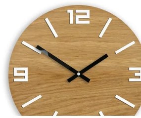 Sammer Klasické drevené hodiny ARABIC - biela 33cm ArabicWoodWhite