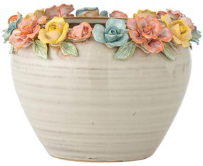 Kameninový ručne maľovaný obal na kvetináč ø 19,5 cm Eanna – Bloomingville