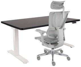 Grospol - Set: Kancelárske kreslo Ioo 2+ Nastaviteľný stôl Alto 101 White