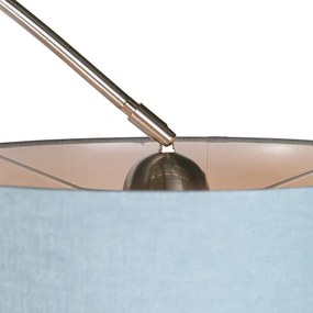 Obojková lampa z ocele s tienidlom 35/35/20 modrá nastaviteľná - XXL