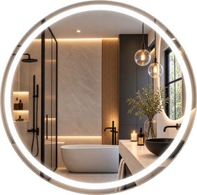 LED zrkadlo okrúhle 80 cm