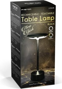 LED Stmievateľná nabíjateľná stolná lampa NEW YORK LED/1,8W/5V 1200 mAh čierna