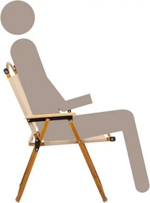 MI Kempingová stolička DREVO 78