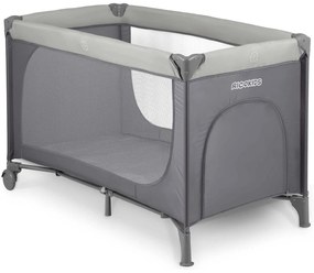 Ricokids Cestovná postieľka + matrac + taška125 x 65 x 78 cm RK-240 svetlosivá