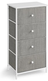 Komoda so zásuvkovými boxmi HESTO 45x91,7 cm, biela/sivá