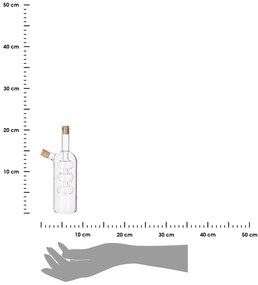 Sklenená karafa na olej a ocot Duo 220 ml/70 ml