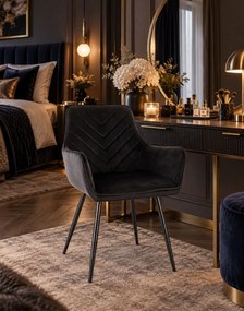 Stolička Fig Velvet čierna