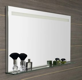 Sapho Sapho, BRETO LED podsvietené zrkadlo, sklenená polica, 1200x608mm, BT120