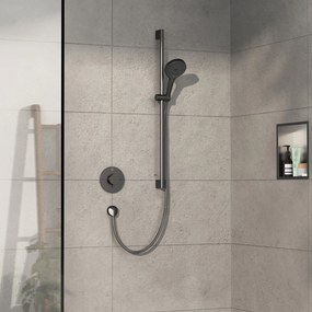 Hansgrohe ShowerSelect Comfort S, termostat pod omietku pre 1 spotrebič, kartáčovaný čierny chróm, HAN-15553340
