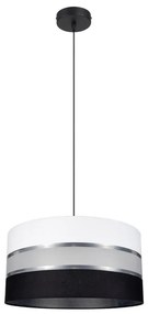 Luster na lanku CORAL 1xE27/60W/230V čiernobiela