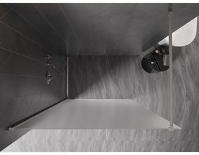 Mexen Kioto-X, sprchová zástena 130 x 200 cm, 10mm sklo námraza, oceľový profil, 800-130-101-97-30-X