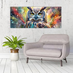 Obraz - Maľba sovy (120x50 cm)