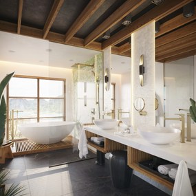 Hansgrohe AddStoris, kozmetické zrkadlo Ø188 mm, kartáčovaný bronz, HAN-41791140