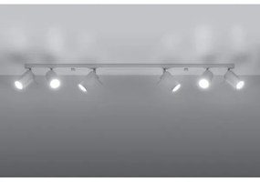 Sollux SL.0333 - Bodové svietidlo RING 6L 6xGU10/10W/230V biela