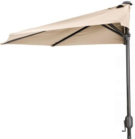 Polkruhový záhradný slnečník Liver 270 cm béžový