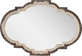 Béžovohnedé antik nástenné zrkadlo s odrením Jilly - 63*4*91 cm