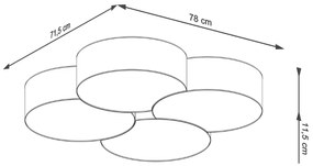 Stropné svietidlo CIRCLE 4 biele