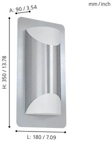 Eglo 98716 - Vonkajšie nástenné svietidlo CISTIERNA 1 2xE27/10W/230V IP44