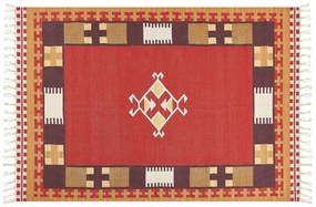 Bavlnený kelímový koberec 160 x 230 cm viacfarebný PARAKAR Beliani