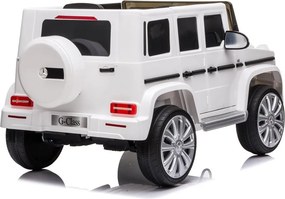 LEAN CARS Elektrické autíčko Mercedes G500 LED MP3 diaľkové ovládanie biele