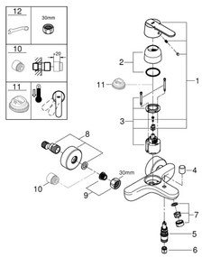 GROHE 32887000 - Vaňová batéria GET DN 15, lesklý chróm