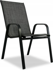 Garden Line SADA 2 ČIERNYCH ZÁHRADNÝCH STOLIČIEK 54 x 72 x 96