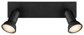 Globo 57998-2 - Bodové svietidlo DREW 2xGU10/35W/230V čierna